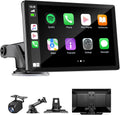 9 in Wireless CarPlay Screen, Portable Touchscreen w/ Android Auto & Camera