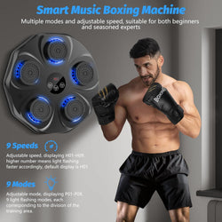 Music Boxing Machine, Interactive Punching Trainer with Boxing Gloves