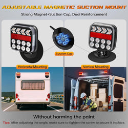 Wireless Magnetic Trailer Light Kit, Rechargeable LED Tow Tail Lights