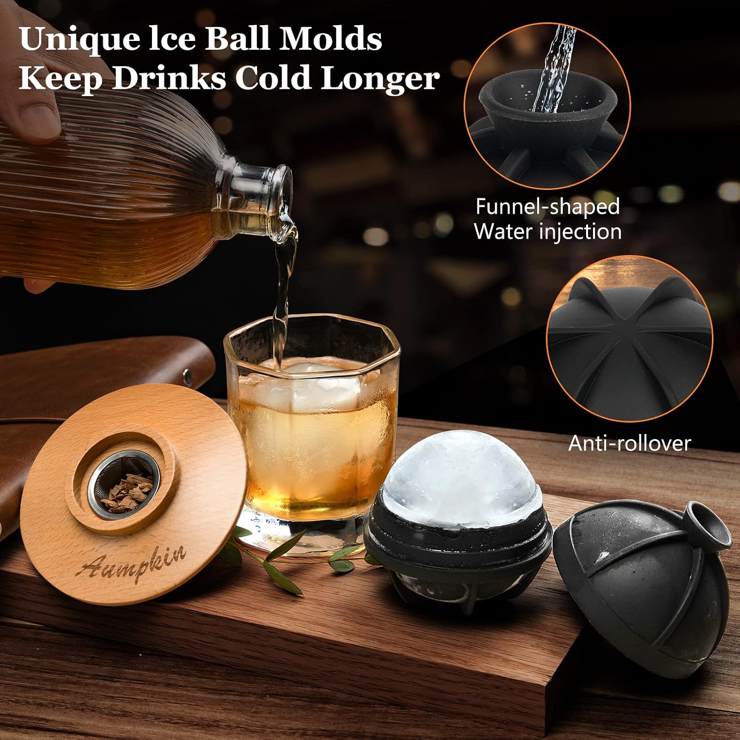 Cocktail Smoker Kit w/ Torch & 6 Wood Chip Flavors for Whiskey & Bourbon