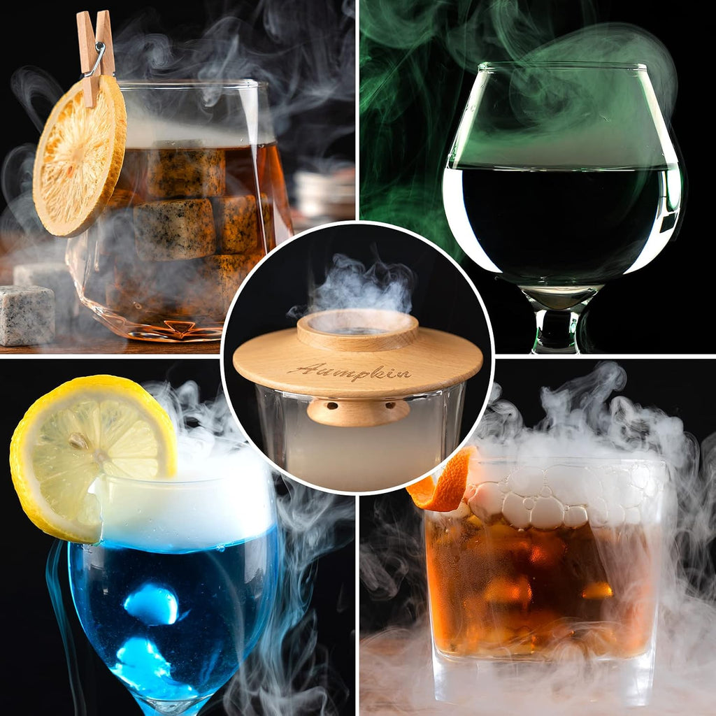 Cocktail Smoker Kit w/ Torch & 6 Wood Chip Flavors for Whiskey & Bourbon