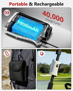 Golf Rangefinder w/ Slope Switch, Flag Lock Vibration & Magnetic Stripe
