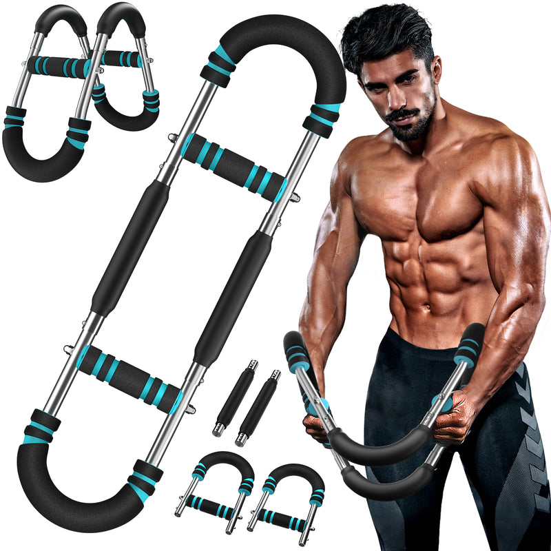 Twister Arm Trainer, 3 Adjustable Resistance Levels 60-100 lbs, Arm Trainer, Stainless Steel, Arm & Chest Workout Equipment for Men