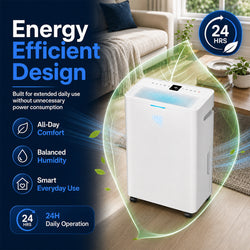 Portable Dehumidifier for Bedroom, Bathroom and Closet with Quiet Operation and Auto Shutoff