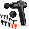 Deep Tissue Massage Gun with 10 Massage Heads, Cordless Percussion Massager for Back, Neck, Shoulders, Legs & Muscle Recovery, Black