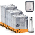 15 Pack Vacuum Storage Bags for Travel with Cordless Pump
