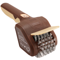 BBQ Grill Brush for Outdoor Grill, Cordless Electric Grill Cleaner, Rechargeable Grill Cleaning Stainless Steel Brush, Grill Scraper, BBQ Accessories Brown
