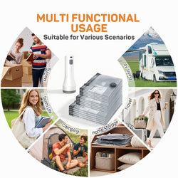 15 Pack Vacuum Storage Bags for Travel with Cordless Pump
