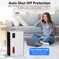 Dehumidifier for Home, 95 OZ Water Tank, (1000 sq.ft) Dehumidifiers for Bathroom Bedroom Basement with Auto Shut Off,7 Colors LED Light