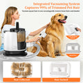 Pet Grooming Vacuum Kit with Grooming Brush, Deshedding Tool, Electric Clipper, Cleaning Brush and Flexible Hose for Dogs and Cats