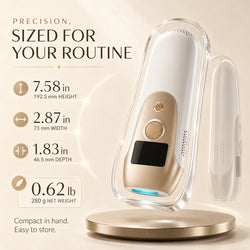 Hair Removal Device with Cooling, 5 Energy Levels, Glide Mode for Face and Body