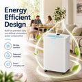 Portable Dehumidifier for Bedroom, Bathroom and Closet with Quiet Operation and Auto Shutoff