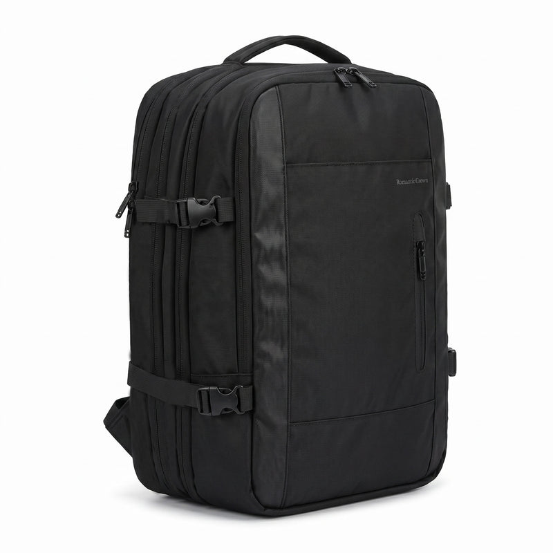 Large Capacity Expandable Carry-On Travel Backpack with USB Port and Luggage Sleeve