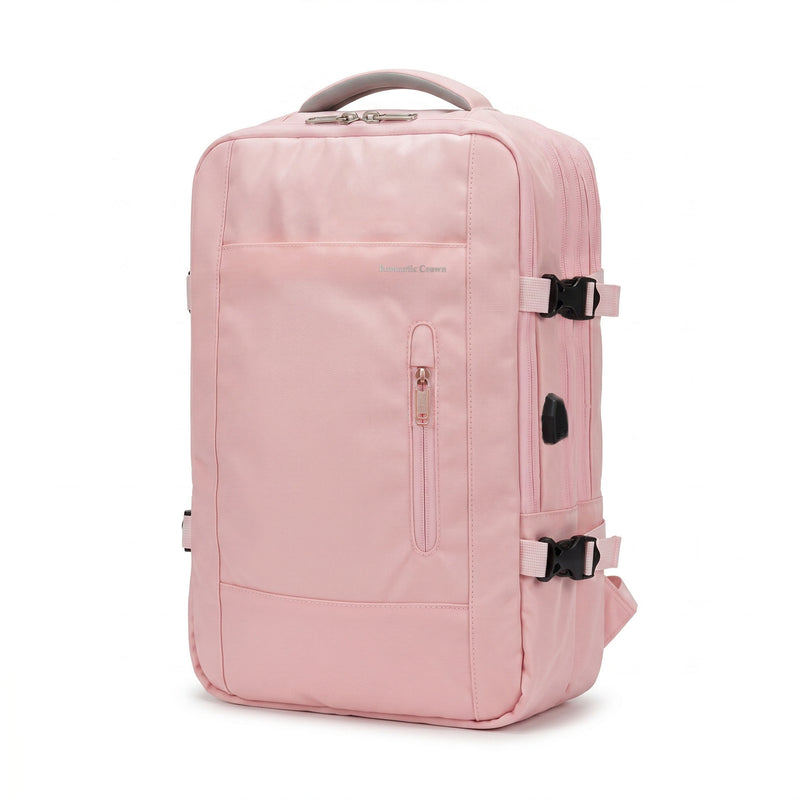 Large Capacity Expandable Carry-On Travel Backpack with USB Port and Luggage Sleeve