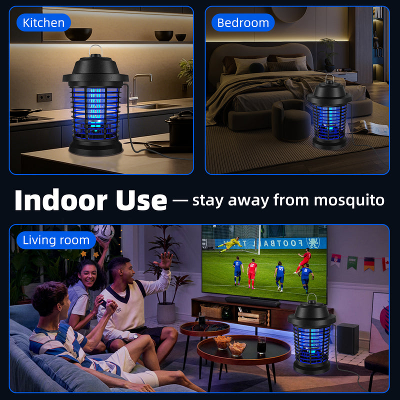 Bug Zapper, Mosquito Zapper, Fly Trap Mosquito Lamp, Effective bug control-4000 SqFt Coverage-1000V power grid-ABS Plastic-Easy to clean, Mosquito And Fly Trap For Home, 2 Prong Plug, Gifts For Family And Friends