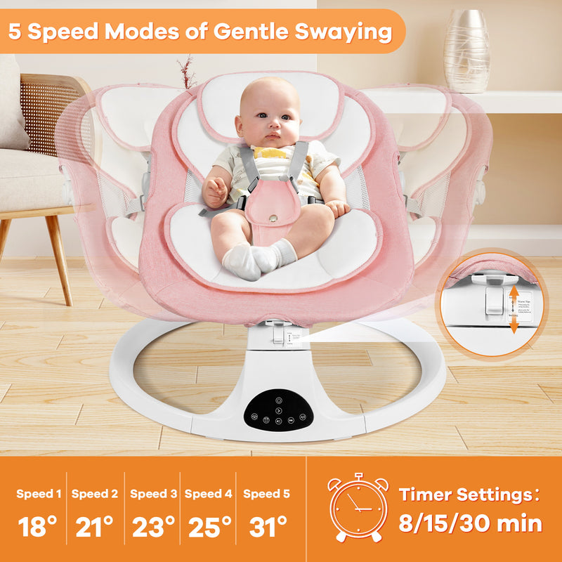Baby Bouncer, Portable Baby Bouncer Seat for Baby 0-18 Months, 3 Modes with Rocker and Stationary Options, Infant Rocker Chair with Hanging Toys
