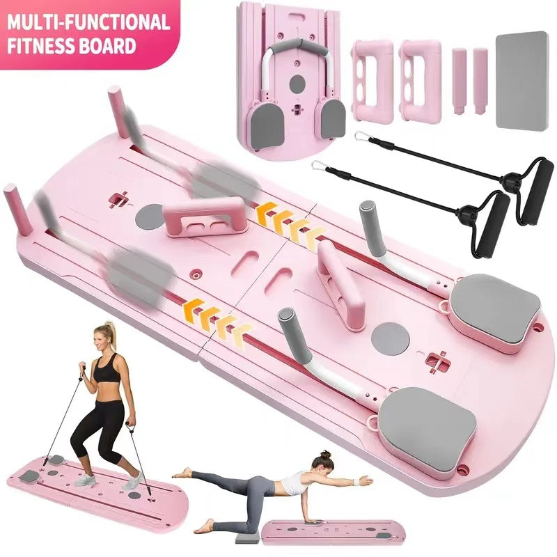 Adjustable Flat Ab Board for Core Workout, Foldable Sit Up Bench for Home Fitness Training and Body Shaping
