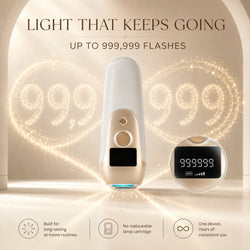 Hair Removal Device with Cooling, 5 Energy Levels, Glide Mode for Face and Body