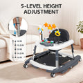 baby walker5 in 1 Baby Walker with Wheels Seat Activity Toys Adjustable Foldable Walker Bouncer