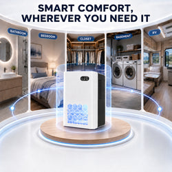 DARKIRON Dehumidifier for Home, 1000 Sq Ft, 95 Oz Tank, Sleep Mode, Auto Shut-Off, Black