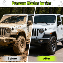 Pressure Washer, Power Washer with 4 Nozzles and Foam Cannon, High Pressure Cleaning Machine for Cars, Driveways, Fences, Patios, Home Cleaning