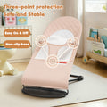 Foldable Baby Walker with Adjustable Height and Wheels, Portable Anti-Rollover Design