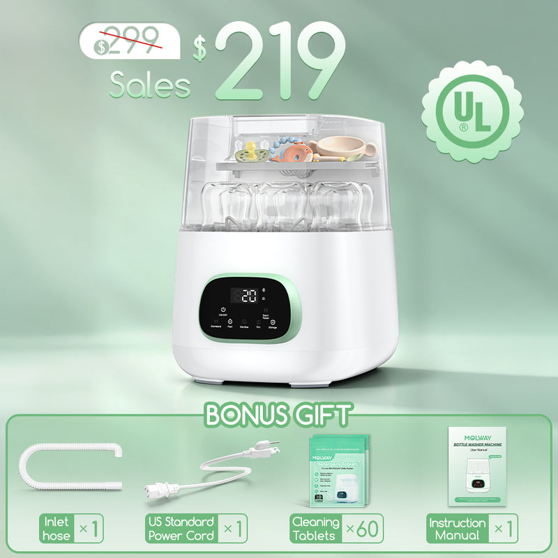 Baby Bottle Washer, Sterilizer and Dryer, All-in-One Pro Cleaning Machine for Bottles, Pump Parts & Baby Essentials, Effortless Care, Replaces Hand Washing