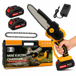 Cordless Mini Chainsaw Pruning Saw with 2 Batteries, Charger, Case and Extra Chain
