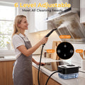 Steam Cleaner, Portable Steamer for Cleaning with 16pcs Accessories, 6-Level Adjustable and 15s Heat-Up, Handheld Steam Cleaner for Home, Tile, Dirt, Grout, Grease, Car Detailing