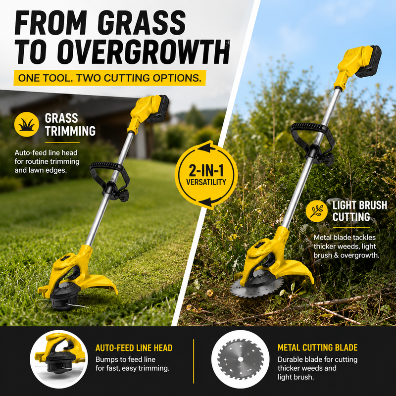 Cordless Mini Chainsaw Pruning Saw with 2 Batteries, Charger, Case and Extra Chain  Description