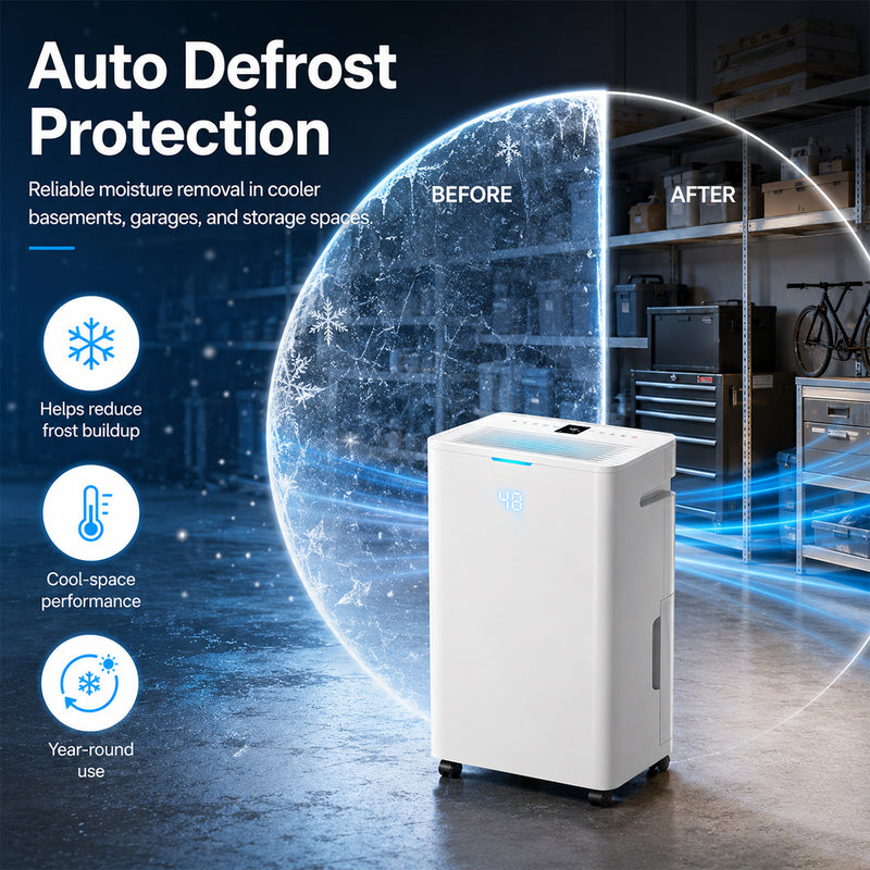 Portable Dehumidifier for Bedroom, Bathroom and Closet with Quiet Operation and Auto Shutoff