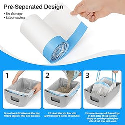 Cat Litter Bags, 60 Pack Durable Drawstring Litter Box Liners for Automatic Cat Litter Box, Heavy-Duty,Replacement bags for M4 Self-Cleaning Litter Boxes