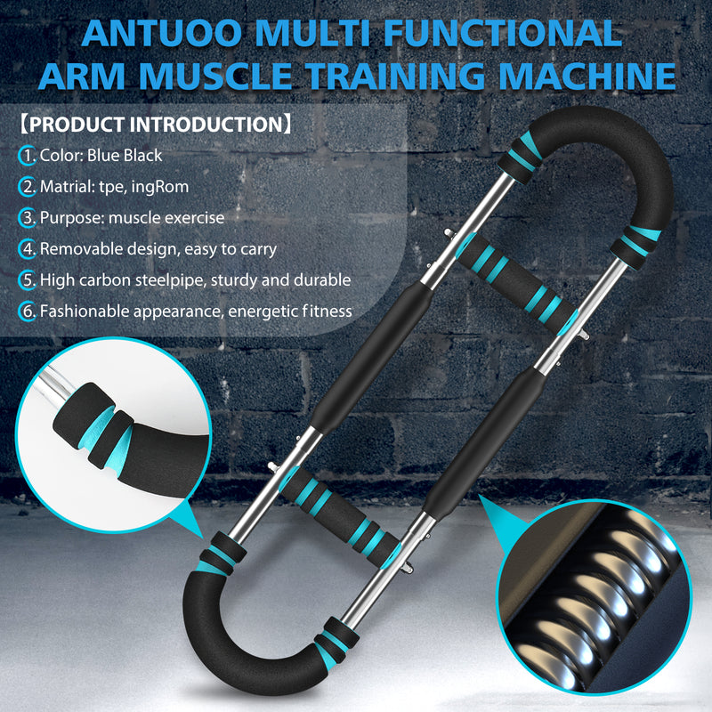 Twister Arm Trainer, 3 Adjustable Resistance Levels 60-100 lbs, Arm Trainer, Stainless Steel, Arm & Chest Workout Equipment for Men
