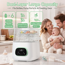 Baby Bottle Washer, Sterilizer and Dryer, All-in-One Pro Cleaning Machine for Bottles, Pump Parts & Baby Essentials, Effortless Care, Replaces Hand Washing