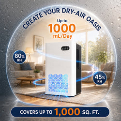 DARKIRON Dehumidifier for Home, 1000 Sq Ft, 95 Oz Tank, Sleep Mode, Auto Shut-Off, Black