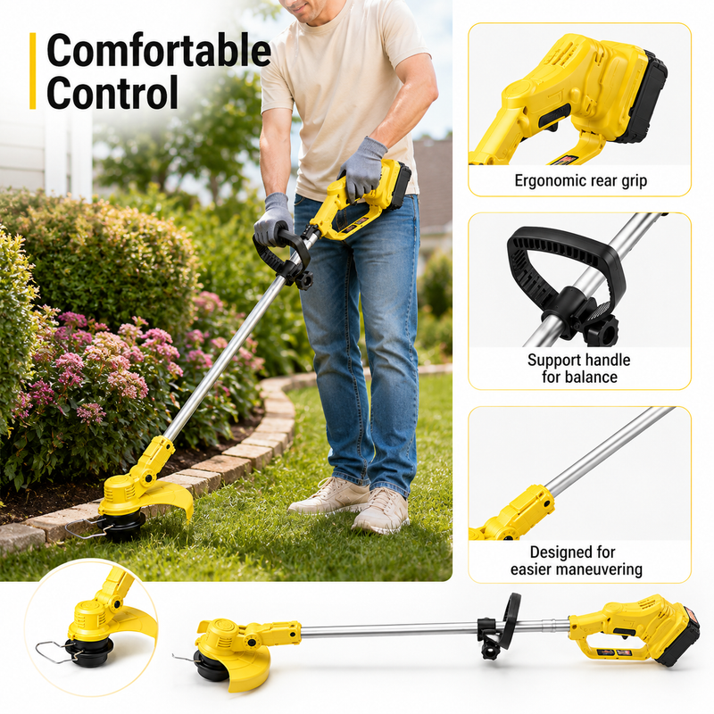 Cordless Mini Chainsaw Pruning Saw with 2 Batteries, Charger, Case and Extra Chain  Description
