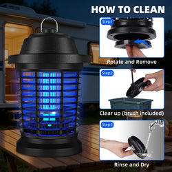 Bug Zapper, Mosquito Zapper, Fly Trap Mosquito Lamp, Effective bug control-4000 SqFt Coverage-1000V power grid-ABS Plastic-Easy to clean, Mosquito And Fly Trap For Home, 2 Prong Plug, Gifts For Family And Friends