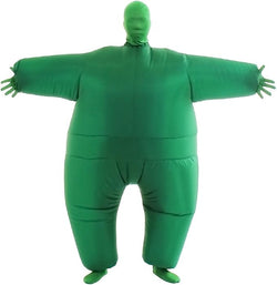 Adult Inflatable Body Suit Costume with Built-In Fan for Halloween Parties and Cosplay