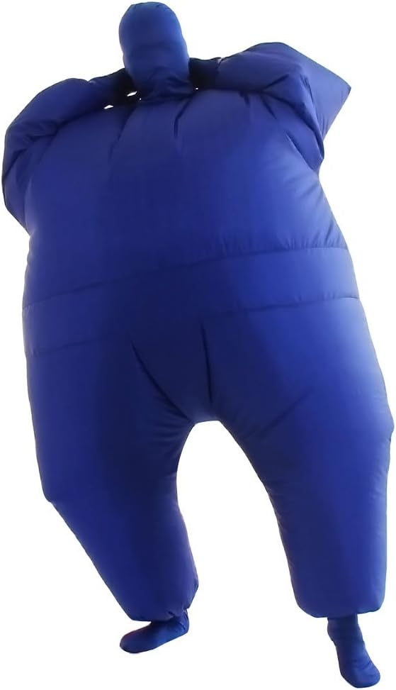 Adult Inflatable Body Suit Costume with Built-In Fan for Halloween Parties and Cosplay