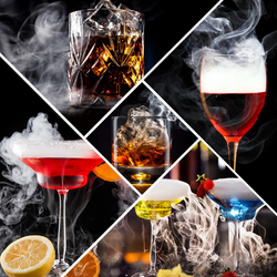 Cocktail Smoker Kit w/ Torch & 6 Wood Chip Flavors for Whiskey & Bourbon