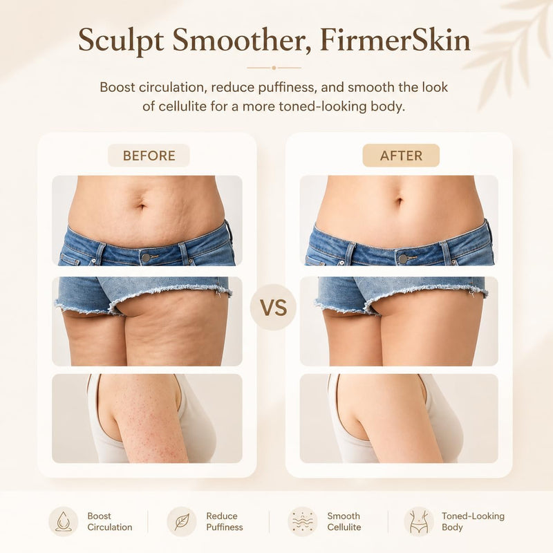 Cordless Lymphatic Massage Tool with Heat, Red Light, Vibration & Pulse for Full Body Care