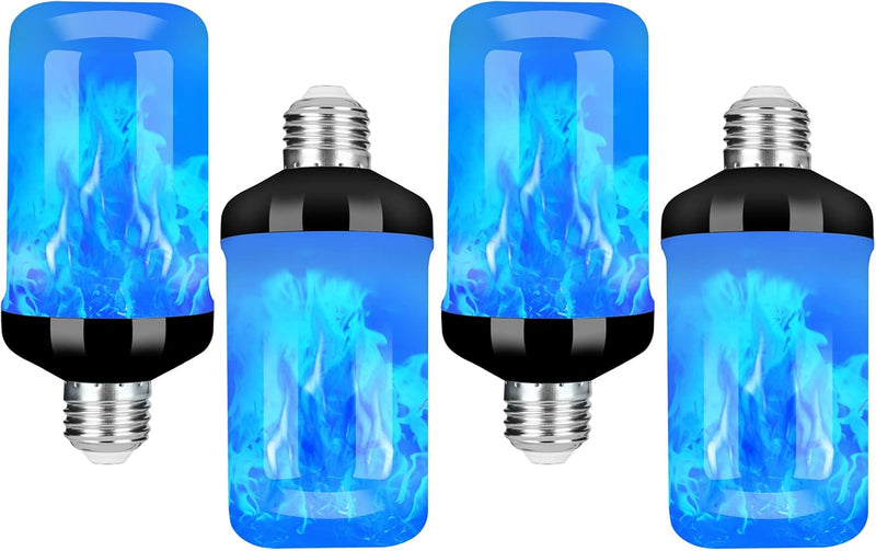 LED Flame Effect Light Bulb with 4 Lighting Modes E26 Base for Halloween Christmas Party Decor