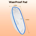 Waterproof Litter Box Liners, 2-Pack - 14.96" x 11.81" Leak-Proof Pads for Self-Cleaning Boxes (White/Black))