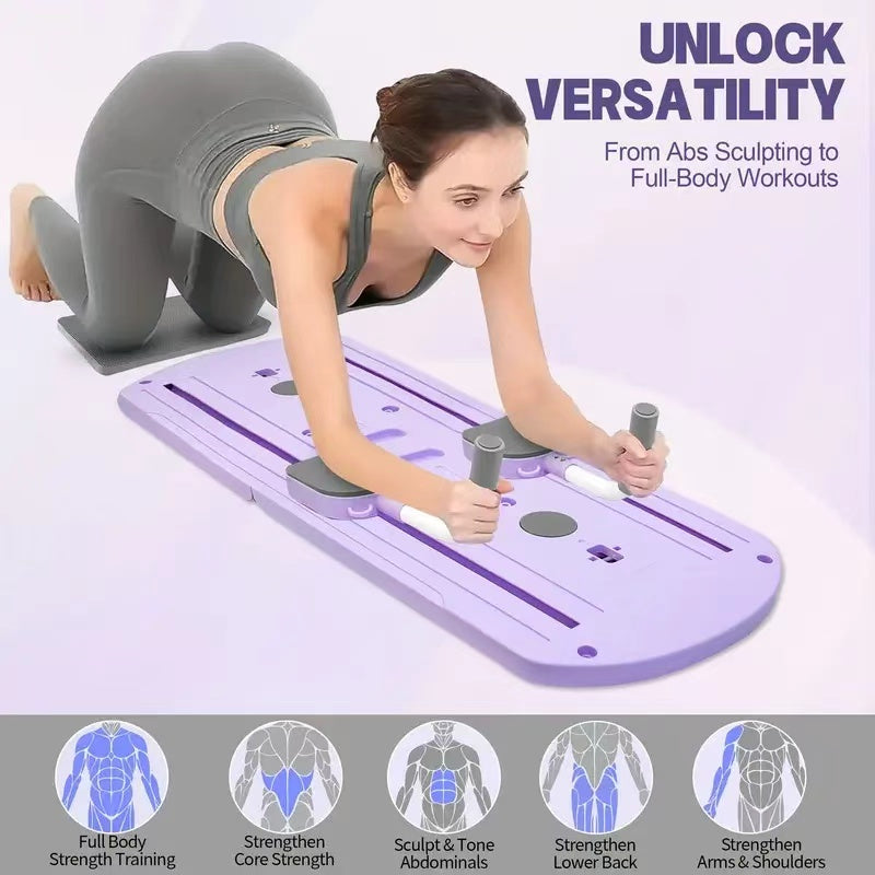 Adjustable Flat Ab Board for Core Workout, Foldable Sit Up Bench for Home Fitness Training and Body Shaping