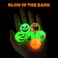 72-Count Glow-in-the-Dark Halloween Bouncy Balls, 1.18 in Rubber Party Favors, 6 Designs