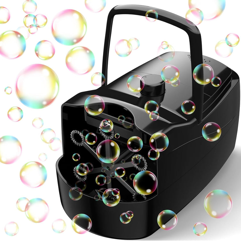 ubble Machine for Kids, High Output Bubble Maker Blower for Parties, Blue