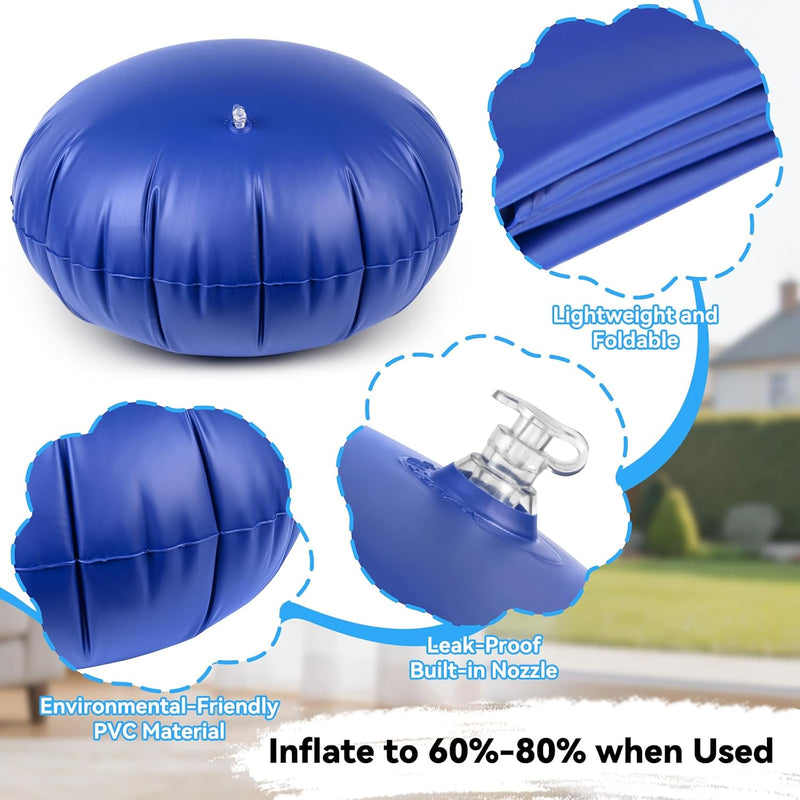 Kids Pod Swing Chair with Inflatable Cushion, Storage Pocket & Hanging Hardware
