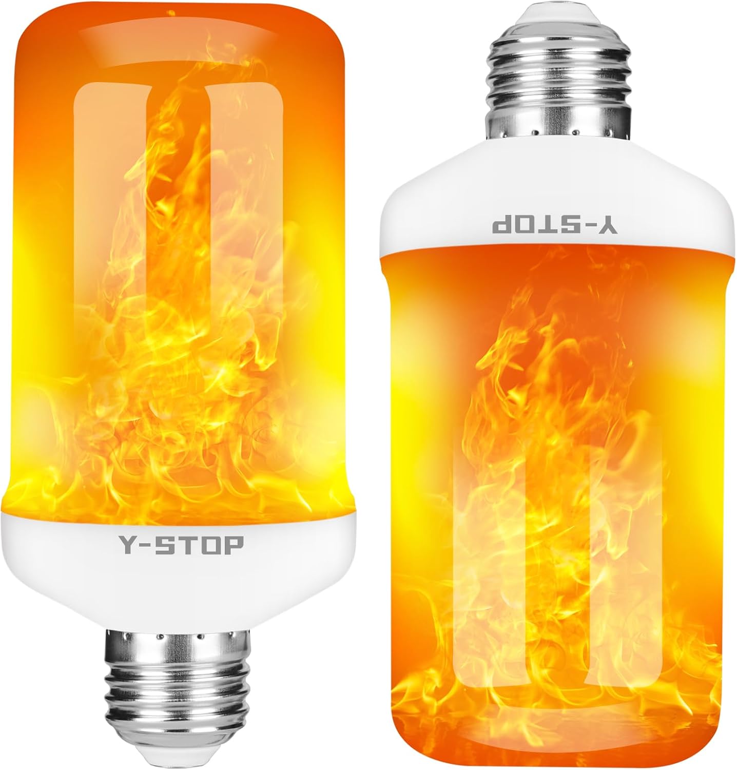 LED Flame Effect Light Bulb with 4 Lighting Modes E26 Base for Halloween Christmas Party Decor