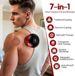 Furoching Smart Cupping Therapy Set with Red Light, Heat and 20 Suction Levels
