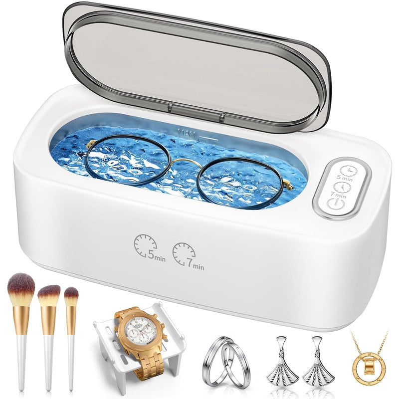 Ultrasonic Jewelry Cleaner with Dual Cleaning Modes and Stainless Steel Tank